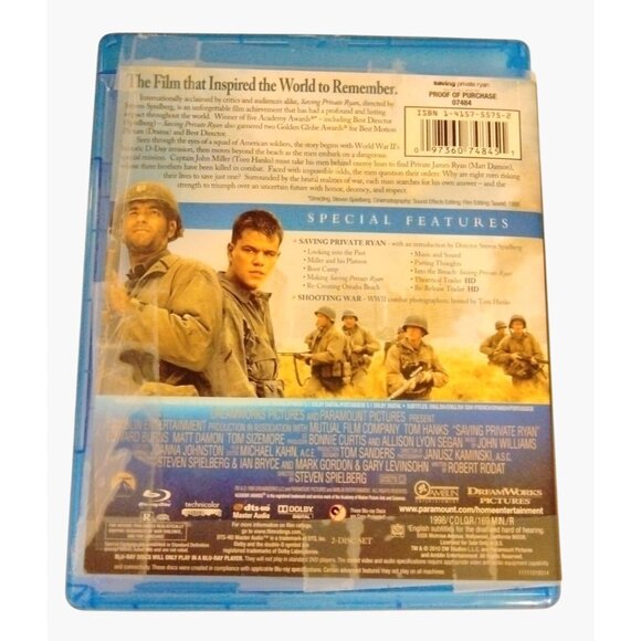 Saving Private Ryan Sapphire Series Blu Ray 2 Disc Set Steven Spielberg - Picture 2 of 7